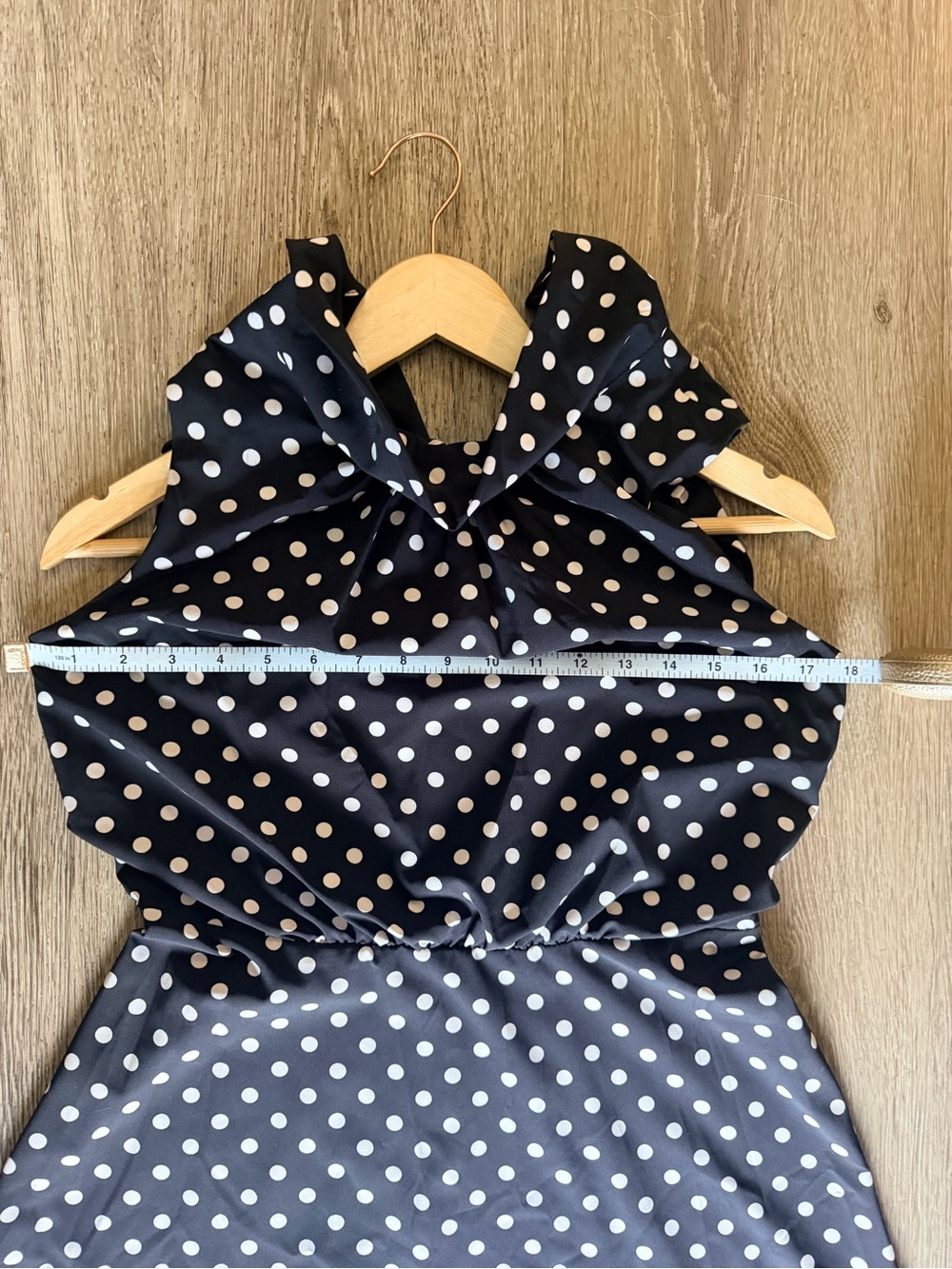 Karl Lagerfeld Paris Polka Dot Bow Neck Sleeveless Maxi Dress Size 6 - Picture 6 of 11